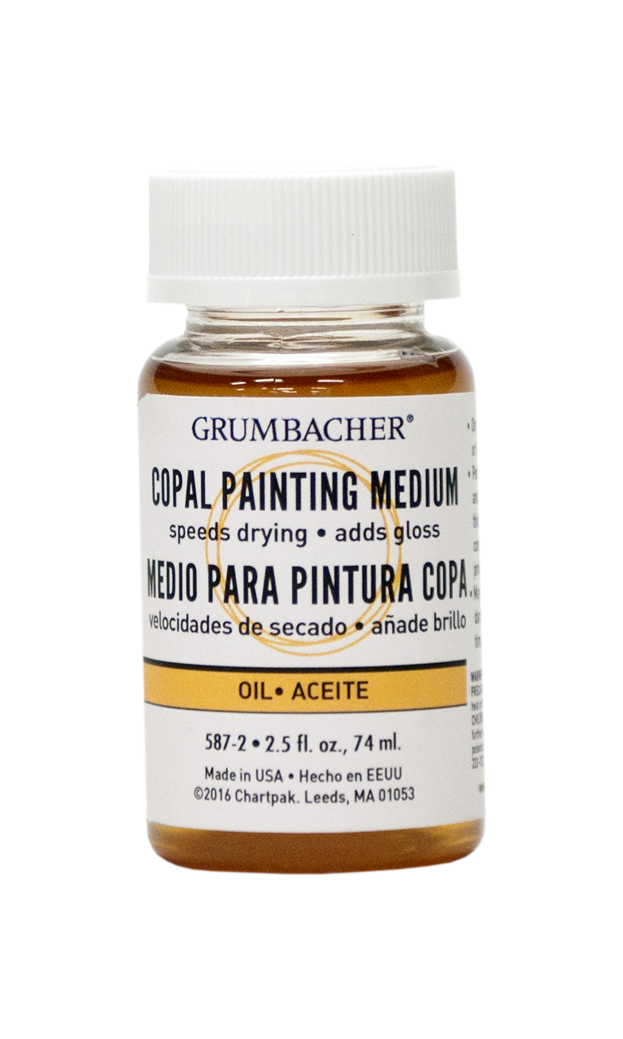 Grumbacher Matte Final Varnish for Oil Paintings, 2-1/2 Oz. Jar, #5702,Grey
