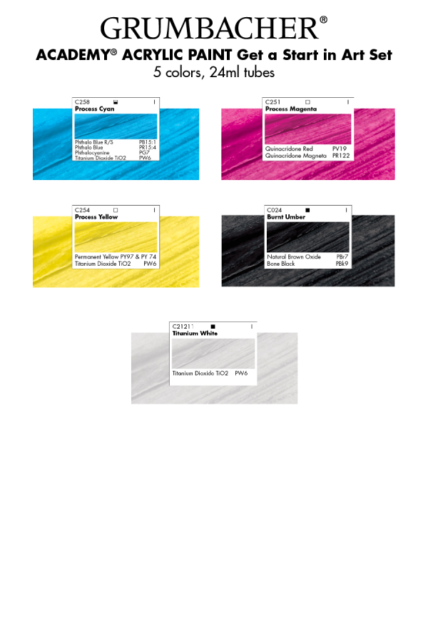 Grumbacher® Academy® Acrylic Get a Start in Art Set Grumbacher Art