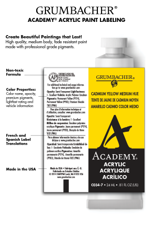 Grumbacher Academy Colore Acrilico – Tubo Da 7,2 Grammi – Terra D'ombra Bruciata (C024P)